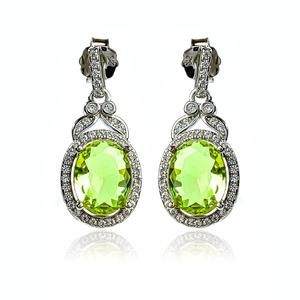 Alexandrite Sterling Silver Pendant Earrings Set