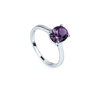 Sterling Silver Prong Set 8mm x 6 mm Alexandrite Ring