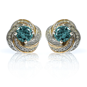 Silver Alexandrite Halo Earrings and Pendant Set