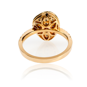 0.60 CTW 14K Yellow Gold Chocolate and White Diamonds Ring