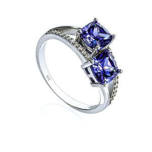 Princess Cut Tanzanite Ring