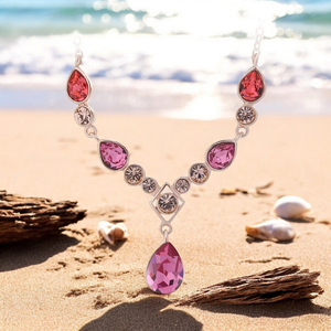 Elegant Pink Swarovski Necklace