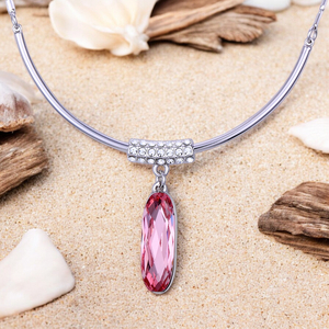 Elegant Pink Swarovski Necklace