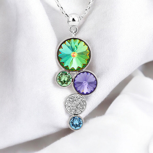 Swarovski Green Circles Necklace