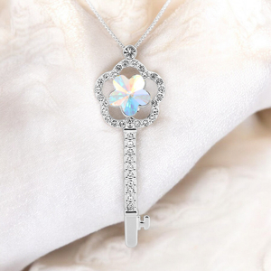 Cute Swarovski Key Necklace