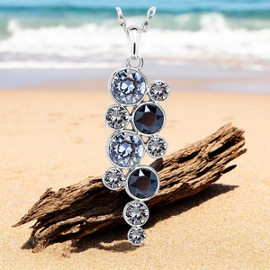 Swarovski Set Of Black Circles