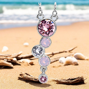 Beautiful Swarovski Necklace Pink Color