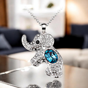 Elephant Necklace With Swarovski