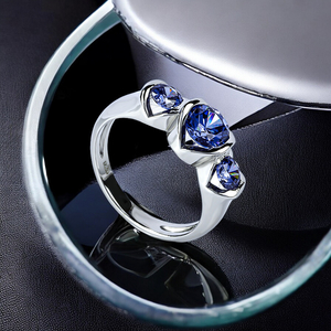 3 Stone Tanzanite Ring