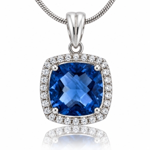 Elegant Color Change Corundum Alexandrite Pendant