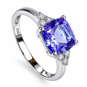 Alexandrite Sterling Silver Ring Blue To Purple Color Change