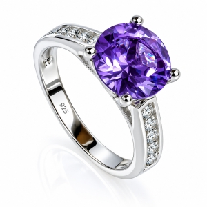 Purple Alexandrite .925 Silver Ring