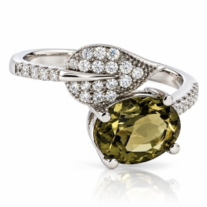 Oval Color Change Alexandrite Sterling Silver Ring