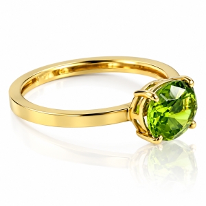 Natural Peridot 14K Gold Ring