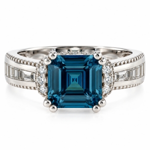 Color Changing Ascher Cut Stone Ring