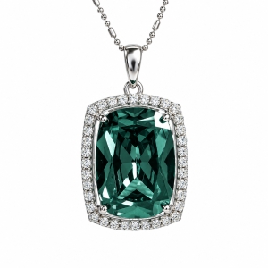 20 mm x 15 mm Alexandrite Sterling Silver Pendant