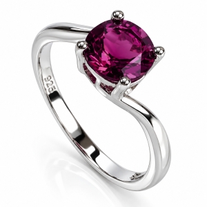 Alexandrite Sterling Silver Solitaire Ring