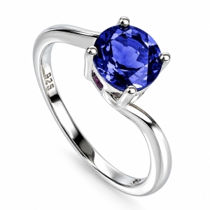 Alexandrite Sterling Silver Solitaire Ring