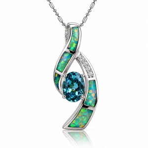 Australian Opal Pendant with Color Change Alexandrite