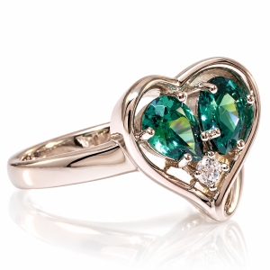 Alexandrite Ring Heart Shape
