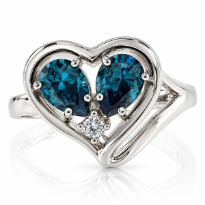 Alexandrite Ring Heart Shape