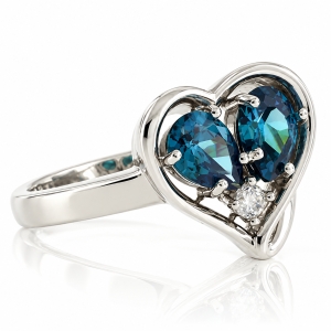 Alexandrite Ring Heart Shape
