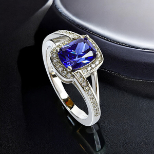 Sterling Silver Tanzanite Fashion Ring