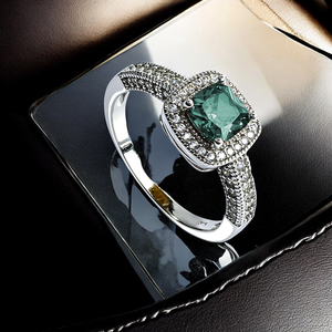 Classic Halo Alexandrite Engagement Ring