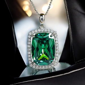 20 mm x 15 mm Alexandrite Sterling Silver Pendant