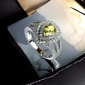 Yellow Alexandrite Sterling Silver Ring