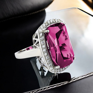 Big Alexandrite Sterling Silver Ring