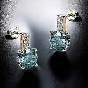 Silver Brilliant Cut Alexandrite Set Earrings Pendant