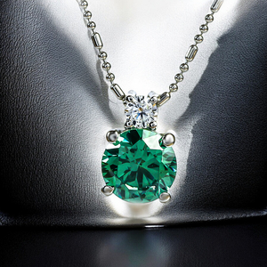 Solitaire Alexandrite Sterling Silver Pendant