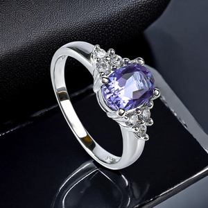 Bluish to Purple Color Change Stone Ring