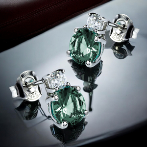 Alexandrite Silver Stud Earrings