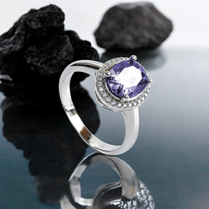 925 Sterling Silver Amatista Ring