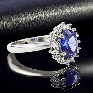 Tanzanite Princess Kate Style Ring