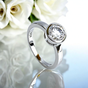 Princess Cut Simulated Diamond Engagement Ring