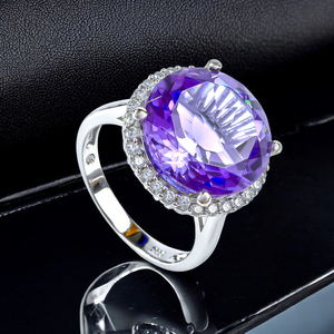 Alexandrite Sterling Silver Huge Ring