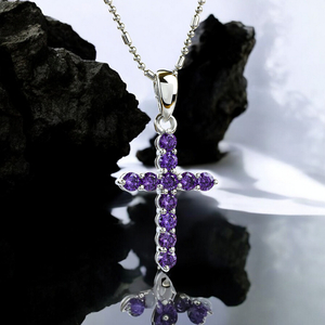 Amethyst Cross Pendant