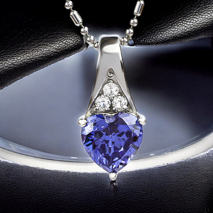Tanzanite Heart Pendant
