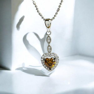 Silver Chocolate Diamond Set Earrings Pendant