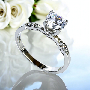 7 mm Engagement Silver Ring