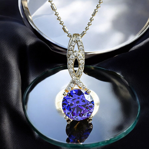 Silver Brilliant Cut Tanzanite Set Earrings Pendant