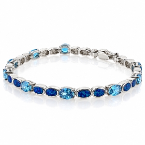 Sterling Silver .925 Opal Bracelet