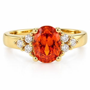 Mexican Fire Cherry Opal Gold Plated Silver Ring