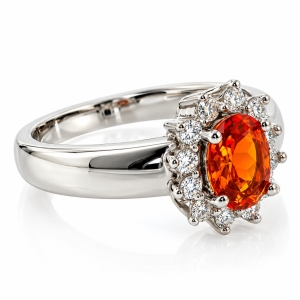 Authentic Fire Oval Cut Opal Silver Moss Ring