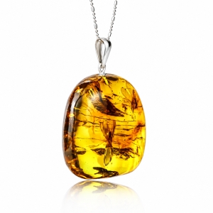 Natural Amber Pendant From Mexico