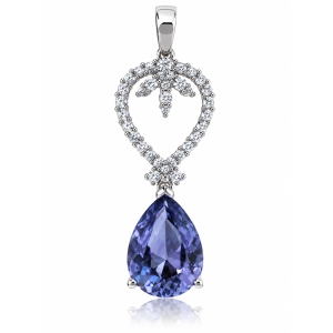 Alexandrite Sterling Silver Flower Pendant