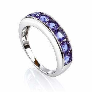 Sterling Silver Journey Alexandrite Ring